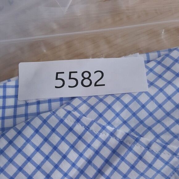 MINISTRY OF SUPPLY Mens Shirt XL Slim Blue Check Button Down M's AERO Dress - Picture 9 of 9